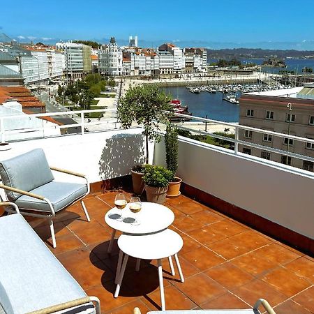 Atico Con Dos Terrazas E Increibles Vistas En Pleno Centro De A Coruña Exterior foto
